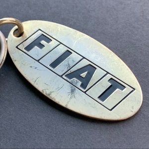 FIAT🎄Vintage Brass Keychain🎄Ornament